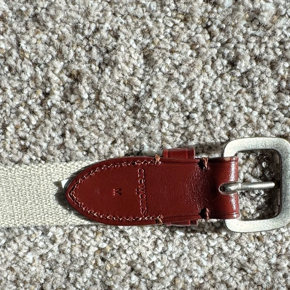Crewcuts Kids Belt Cream with Red & Green Truck Design